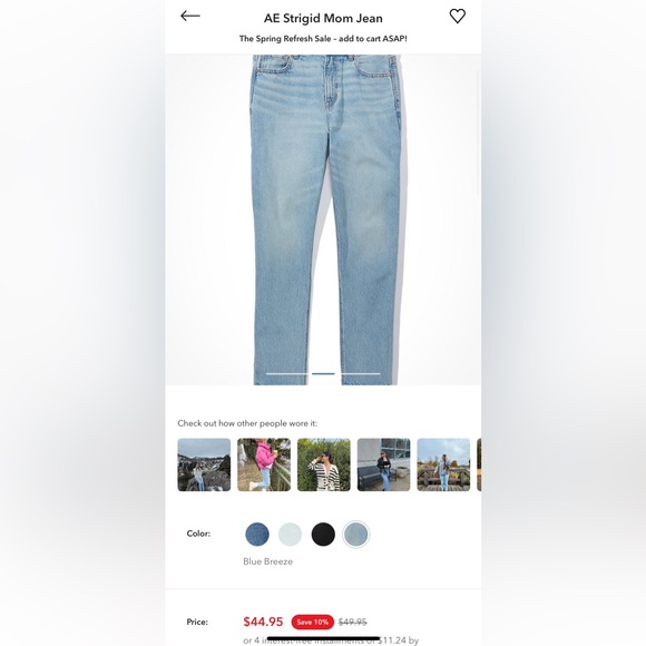 American Eagle Strigid Mom Jean - Picture 8 of 9